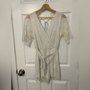 White lace romper!